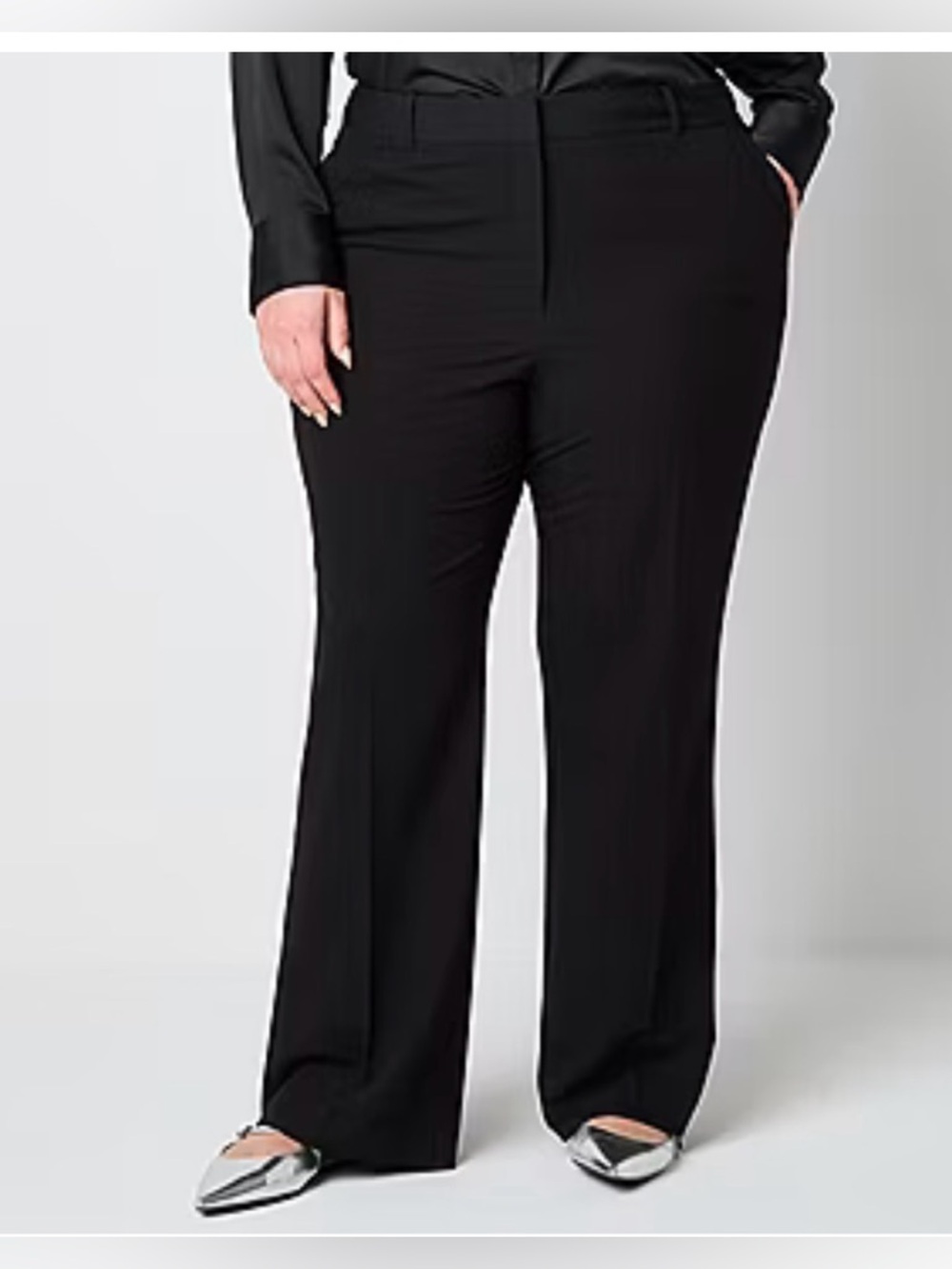 Worthington Black Wide-Leg Dress Pants size 16